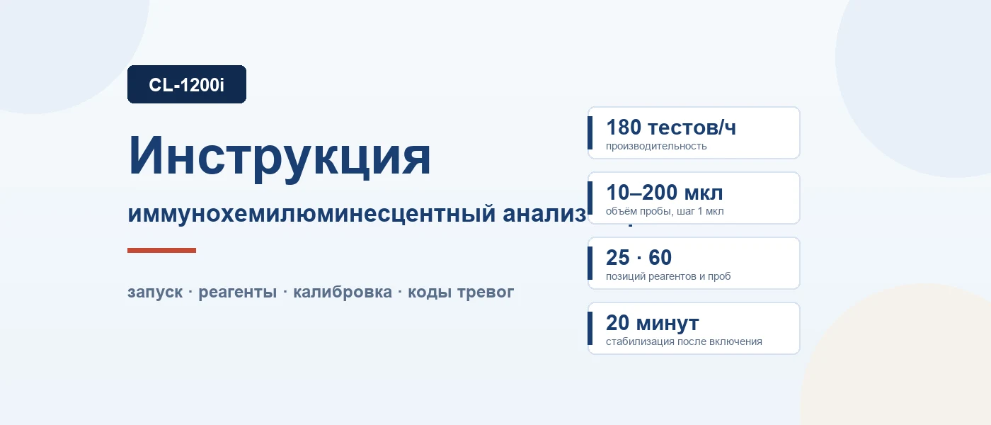 Обложка статьи: Mindray CL-1200i: инструкция по работе — запуск, кассеты и субстрат, калибровка, обслуживание и коды тревог