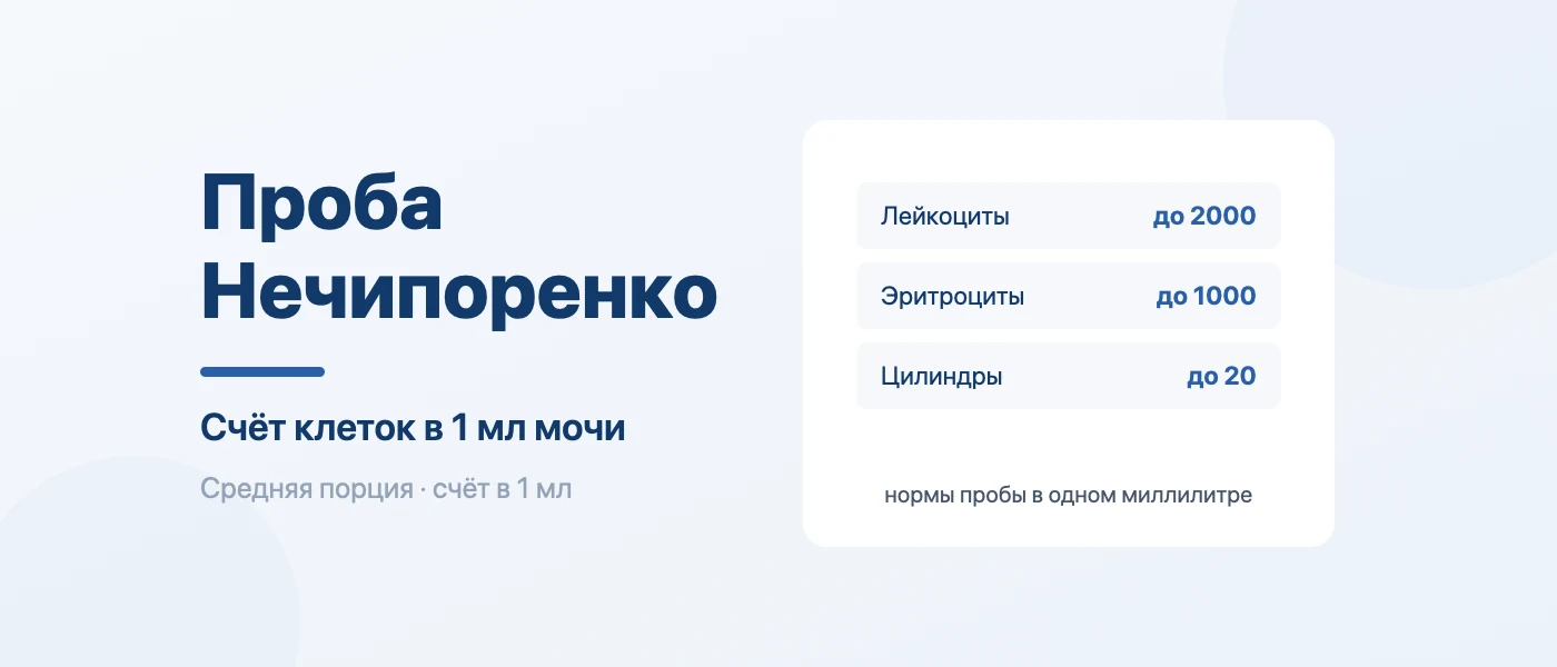 Обложка статьи: Анализ мочи по Нечипоренко: норма и как правильно сдавать