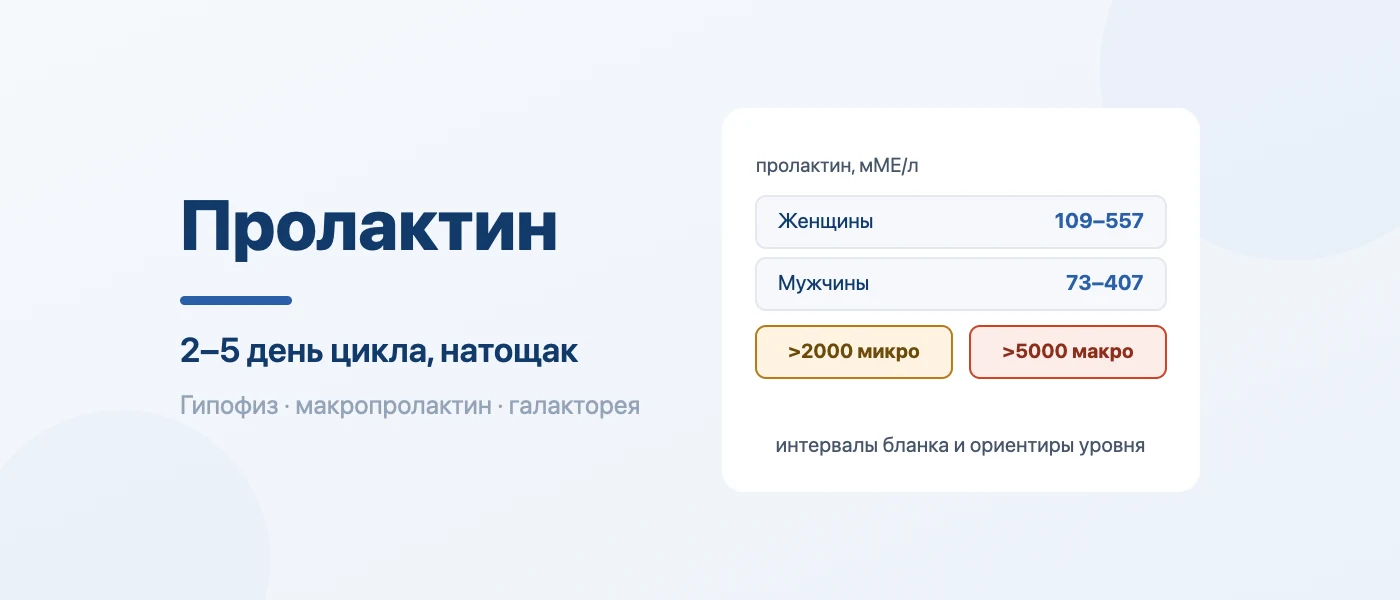 Иллюстрация к статье: Пролактин: норма, повышенный пролактин и на какой день цикла сдавать