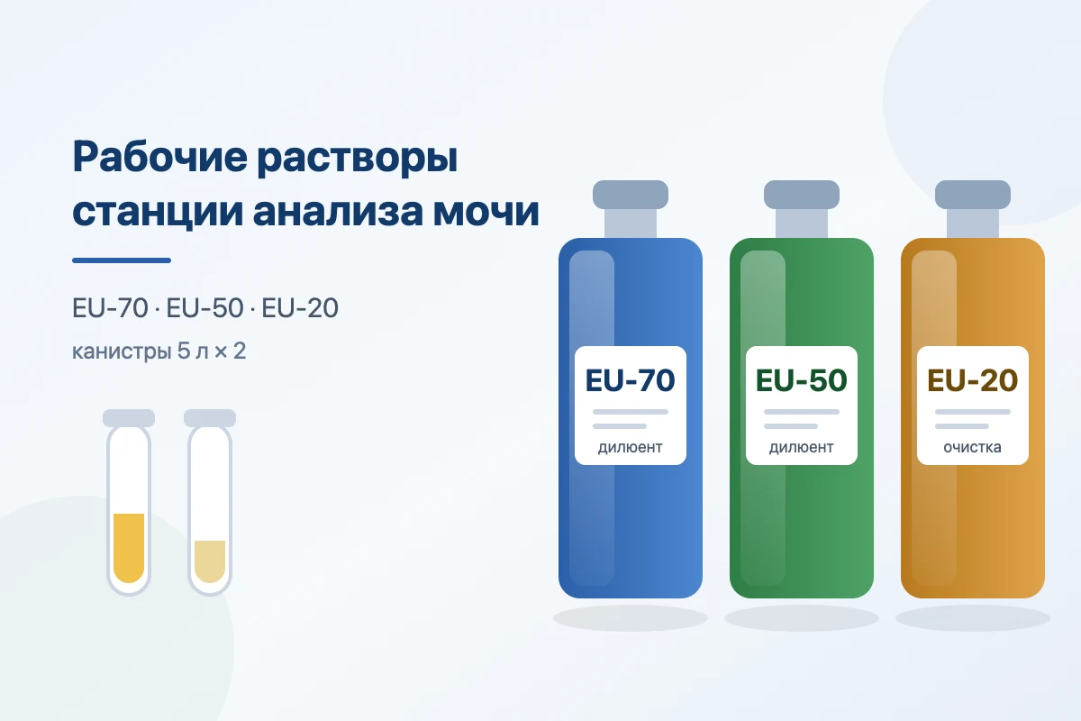 Обложка статьи: Растворы EU-70, EU-50 и EU-20 для станций анализа мочи Mindray