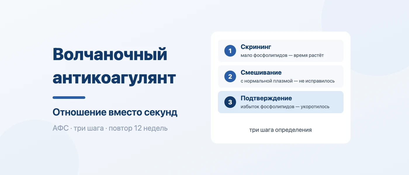 Обложка статьи: Волчаночный антикоагулянт: норма, что значит положительный результат