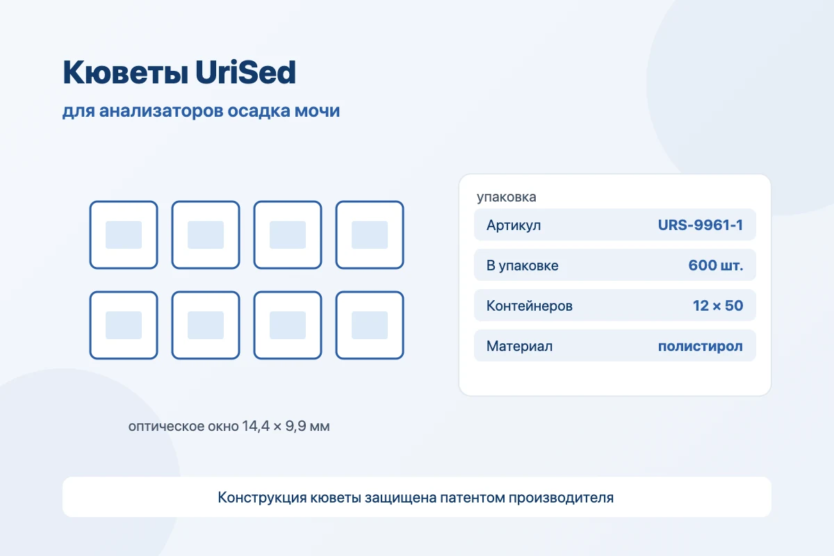 Кюветы для анализаторов осадка мочи UriSed